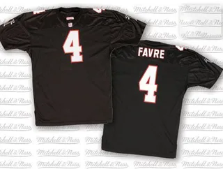 Brett Favre Atlanta Falcons Men's Authentic Throwback Mitchell and Ness Jersey - Black