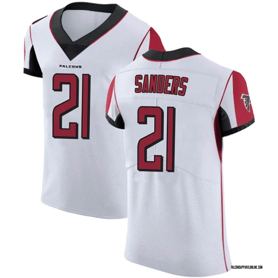 deion sanders white falcons jersey