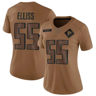 Kaden Elliss Atlanta Falcons Women's Limited 2023 Salute To Service Nike Jersey - Brown