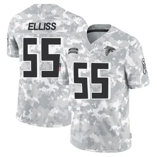 Men's Kaden Elliss Atlanta Falcons Men's Limited Arctic Camo 2024 Salute to Service Nike Jersey