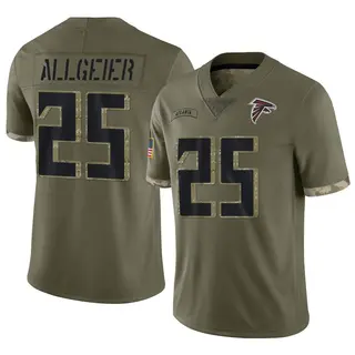 Tyler Allgeier Atlanta Falcons Youth Limited 2022 Salute To Service Nike Jersey - Olive