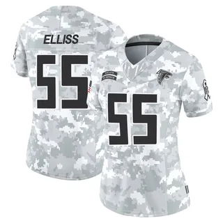 Women's Kaden Elliss Atlanta Falcons Women's Limited Arctic Camo 2024 Salute to Service Nike Jersey